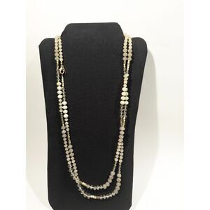 The Limited Long Mixed Beads Neutral Colors